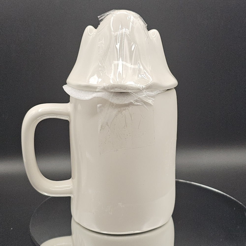 Rae Dunn "BOO" mug with a ghost topper - Picture 2 of 3